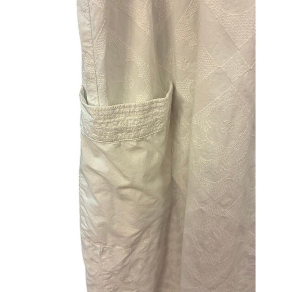 Madewell Eyelet Midi Dress Womens 12 White Excellent Seersucker Back Cutout - Picture 6 of 11
